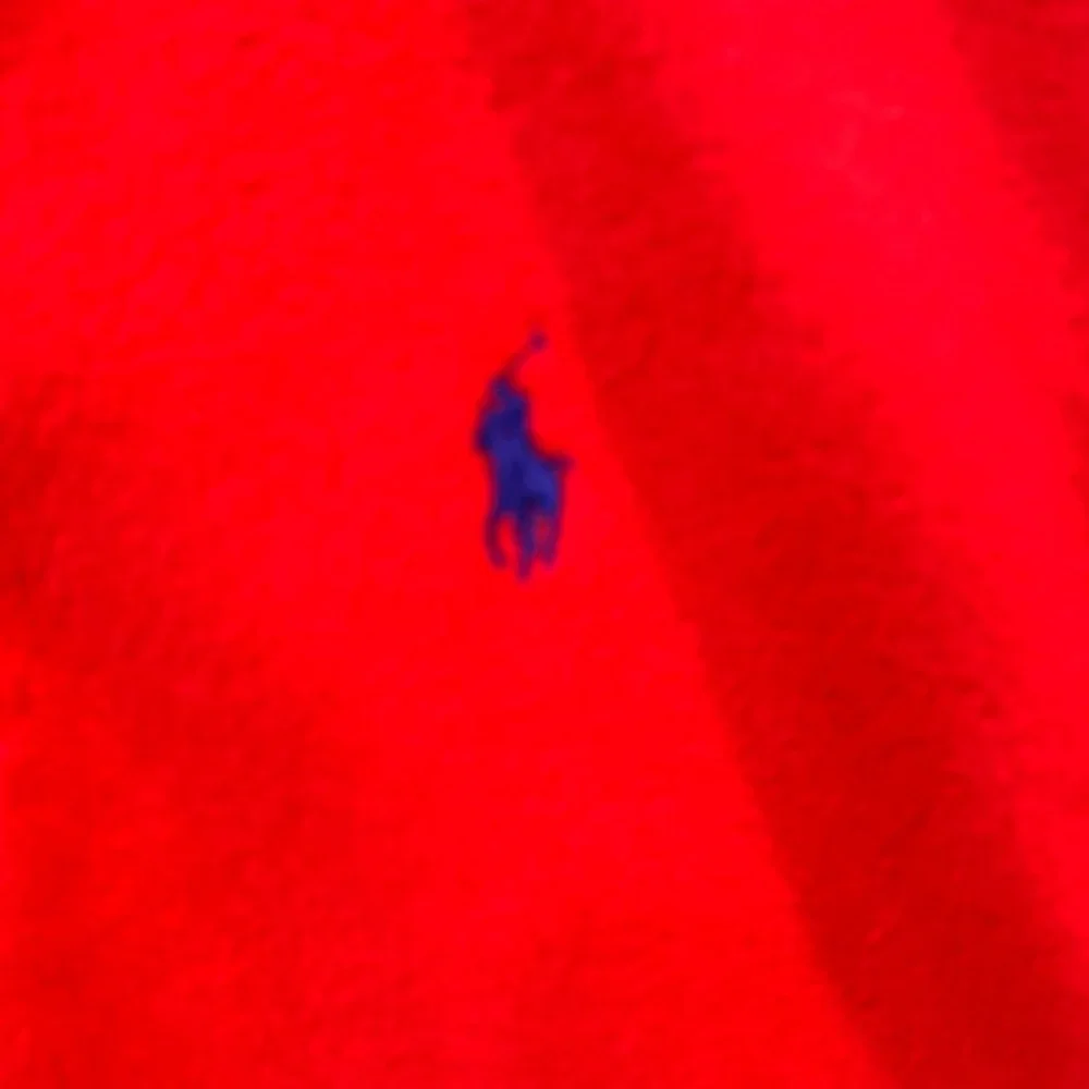 Polo Golf Ralph Lauren Mens Red Full Zip Fleece Vest Mock Neck Blue Pony Logo M